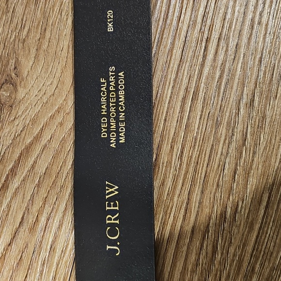 J. Crew Brown and White Patterned Calf Leather Belt - Picture 7 of 7